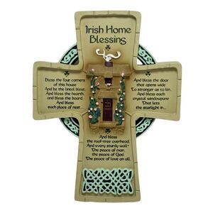 Abbey Press Irish Home Blessing Decorative Cross Shaped Plaque